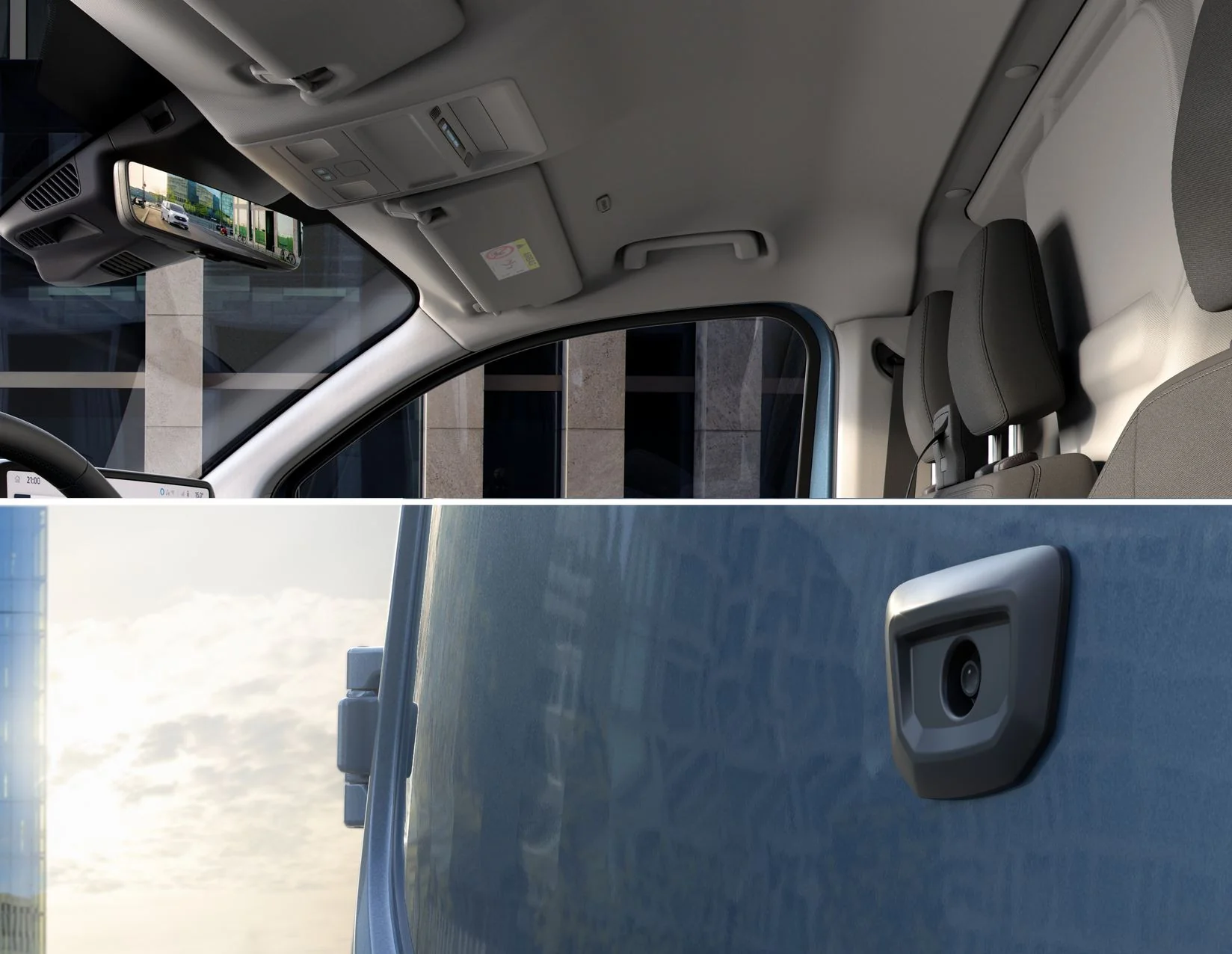 Original Ford Tourneo/Transit Custom Espejo retrovisor digital con cámara integrada en el salpicadero