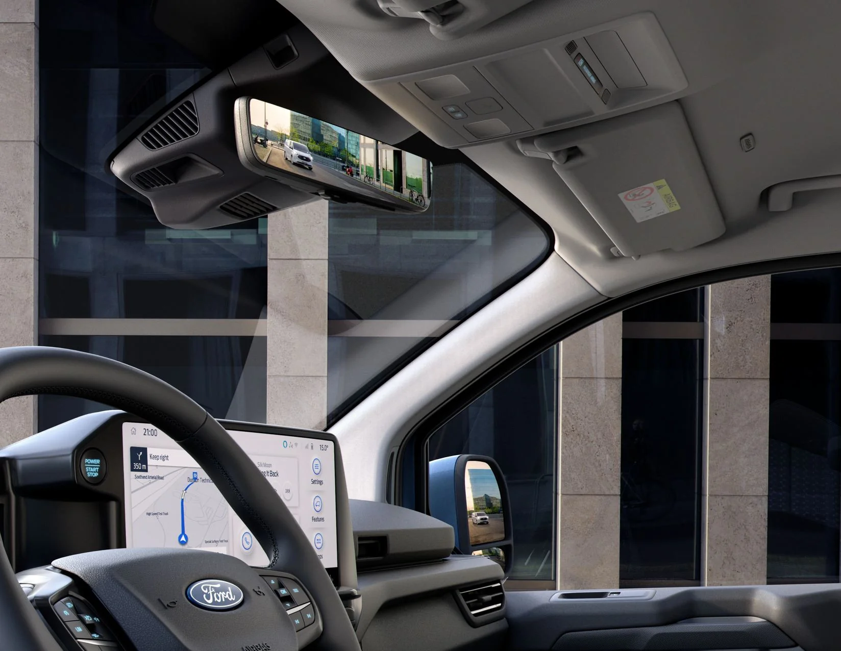 Original Ford Tourneo/Transit Custom Espejo retrovisor digital con cámara integrada en el salpicadero - Image 4
