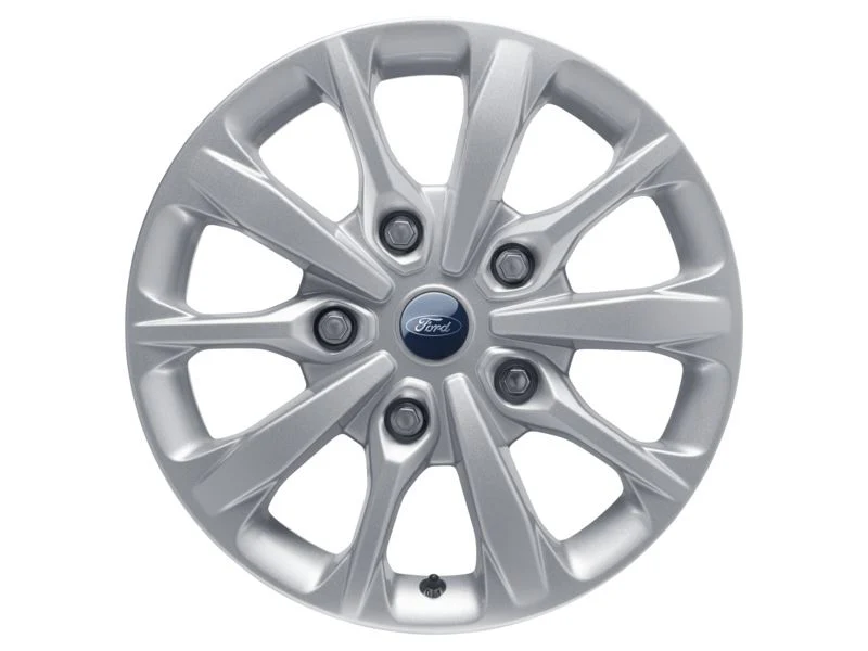 Original Ford Transit Custom 2012+ Rueda de aleación de 18" 10 radios 7.5Jx18 plateada 1775678 - Image 2