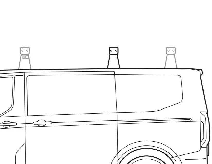 Ford Tourneo/Transit Custom Q-Top® (Q-Tech)* Portaequipajes con barra transversal - Image 2