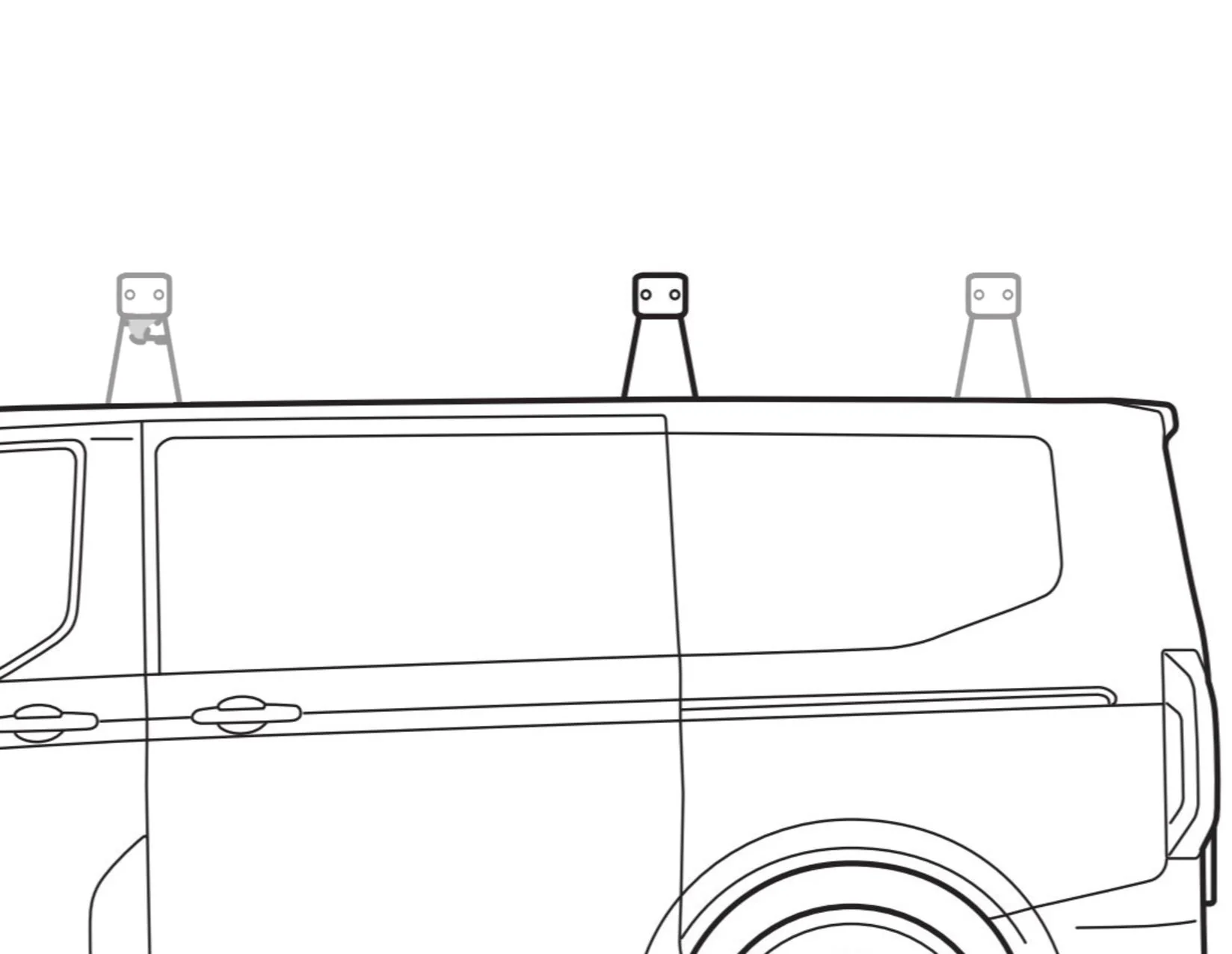 Ford Tourneo/Transit Custom Q-Top® (Q-Tech)* Portaequipajes con barra transversal - Image 4