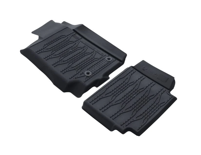 Ranger Alfombrillas de goma delanteras y traseras, en color negro, estilo bandeja con bordes elevados. - Image 14