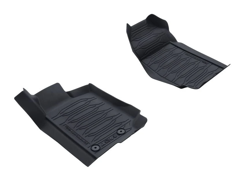 Ranger Alfombrillas de goma delanteras y traseras, en color negro, estilo bandeja con bordes elevados. - Image 16