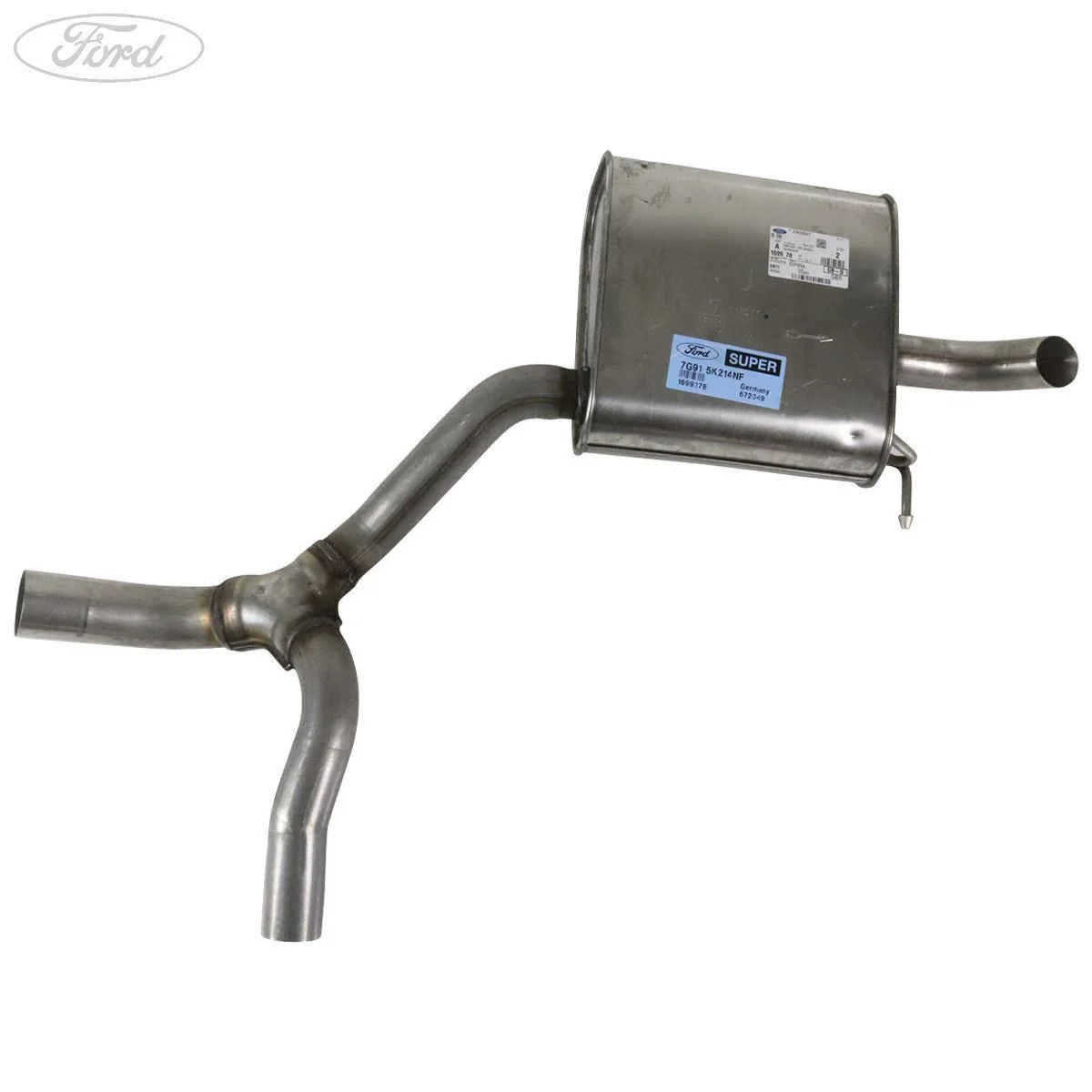 Silenciador trasero del escape N/S (lado del conductor) original para Ford Mondeo S-Max Galaxy 2.3 Duratec-HE 1699378 - Image 4