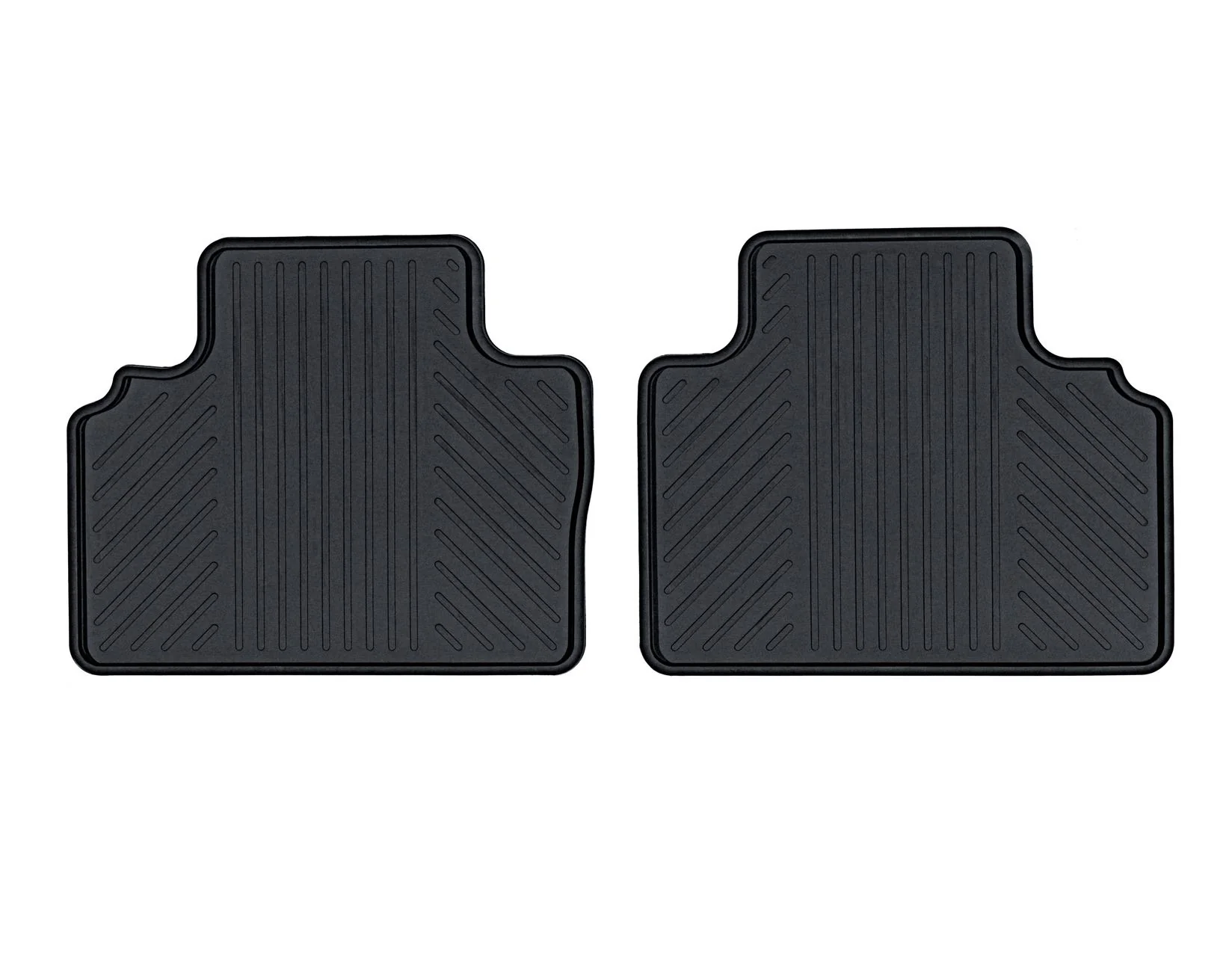 Transit Courier & Tourneo Courier Alfombrillas de goma traseras, en color negro.