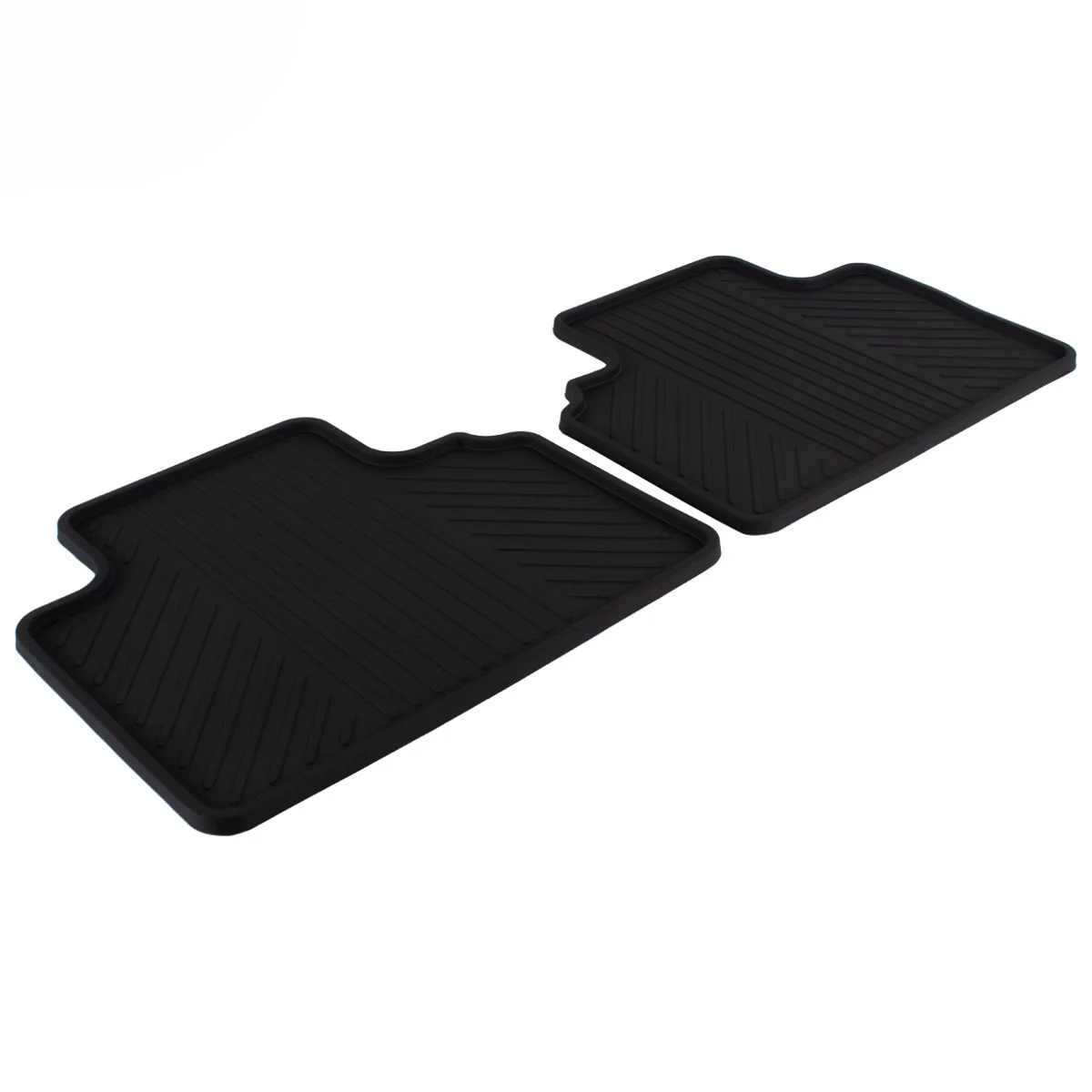 Transit Courier & Tourneo Courier Alfombrillas de goma traseras, en color negro. - Image 9