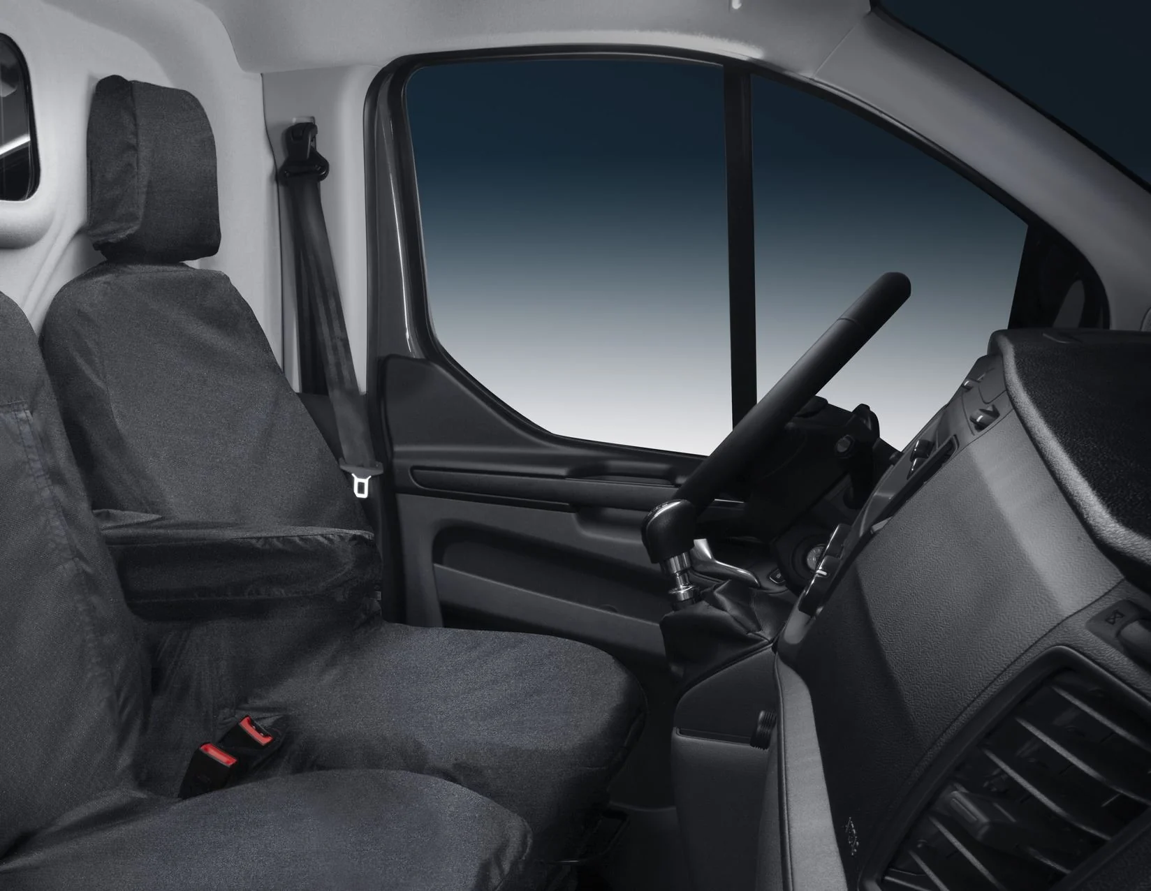 Transit Custom & Transit HDD* Funda de asiento para el asiento del conductor, en color negro. - Image 3