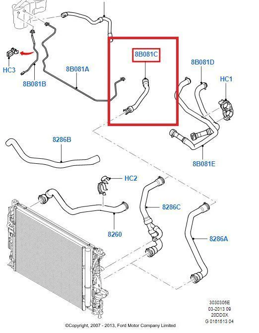 Tubo/manguito de refrigeración del radiador original para Ford Mondeo Galaxy S-Max 1405742 - Image 6